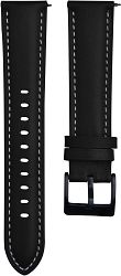 4wrist Bőr óraszíj varratokkal - fekete 22 mm
