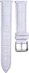 4wrist Krokodil mintás bőrszíj - Fehér 16 mm