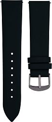 4wrist Sima bőrszíj - fekete 20 mm