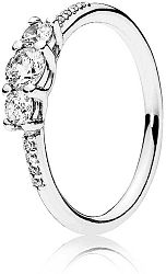 Pandora Csillogó ezüst gyűrű 196242CZ 50 mm