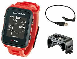 Sigma Pulsmetr iD.TRI BASIC Neon Red 24230