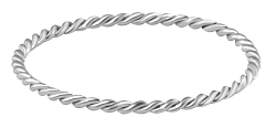 Troli Minimalista acél gyűrű Silver 61 mm