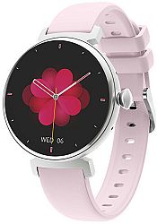 Wotchi AMOLED Smartwatch DM70 – Silver - Pink